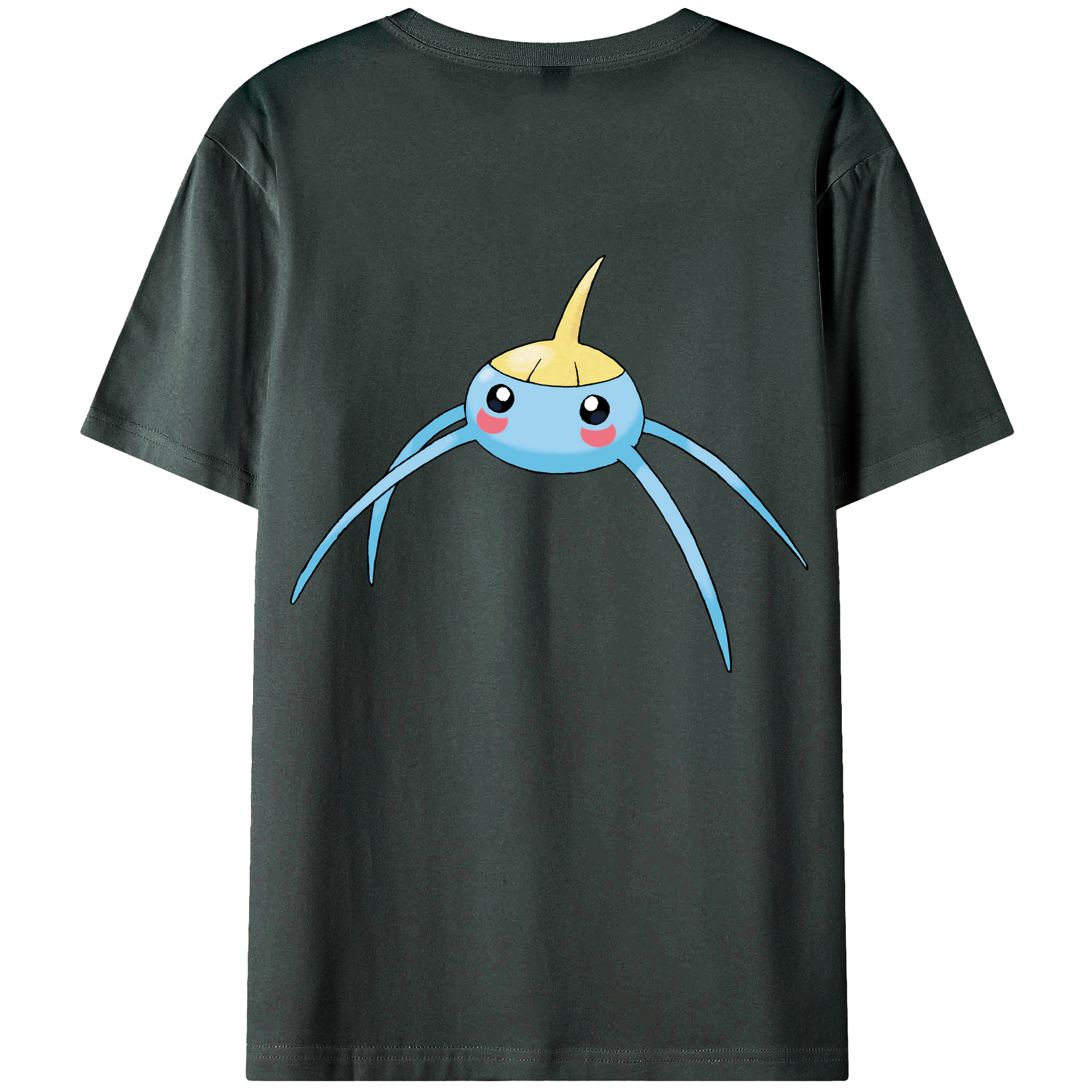 （画像用） ポケットモンスター Pokémon 綿100％ メンズ半袖Tシャツ（バックプリント） 通気性
